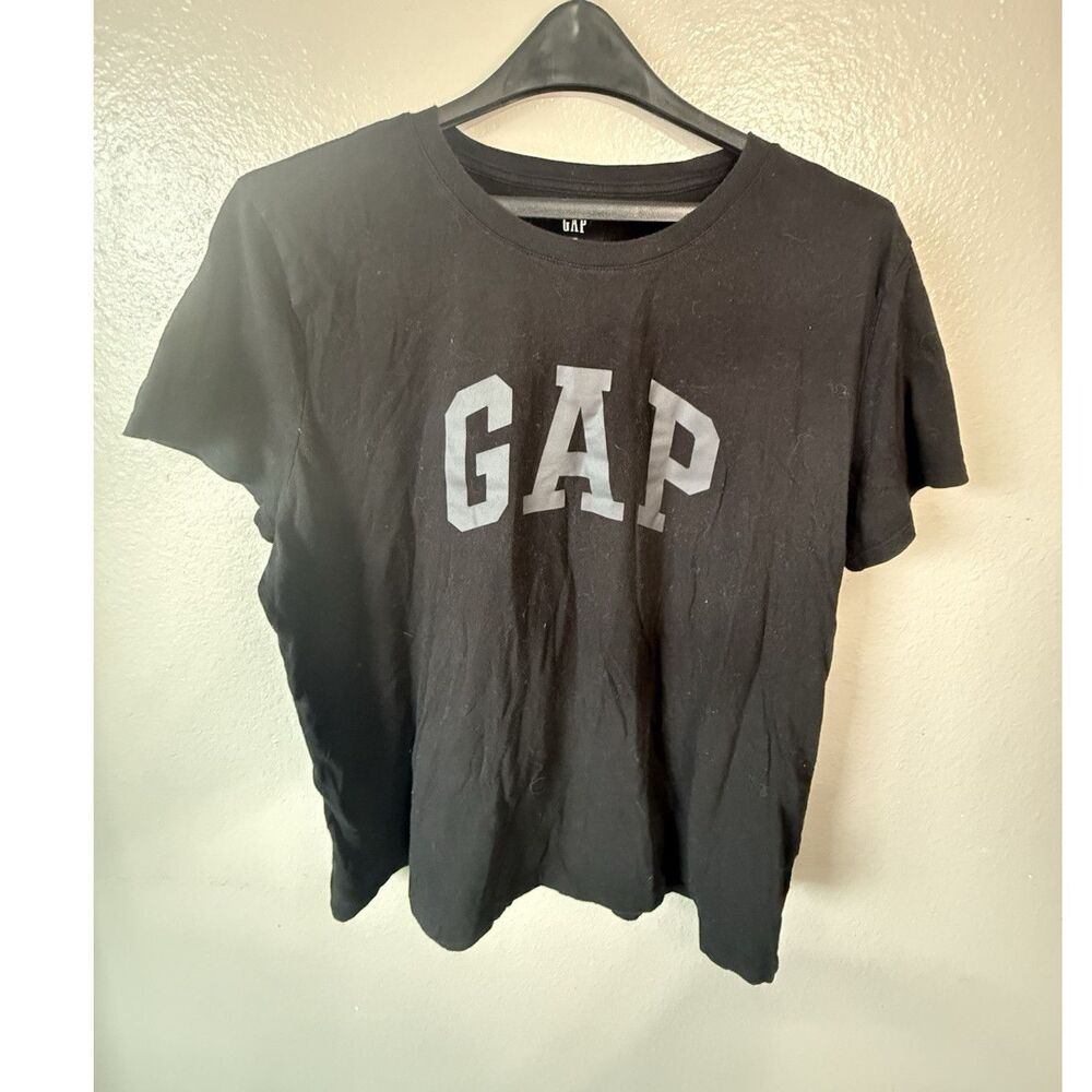 Gap Black Logo Short Sleeve T-Shirt women’s XXL Cotton Crew Neck